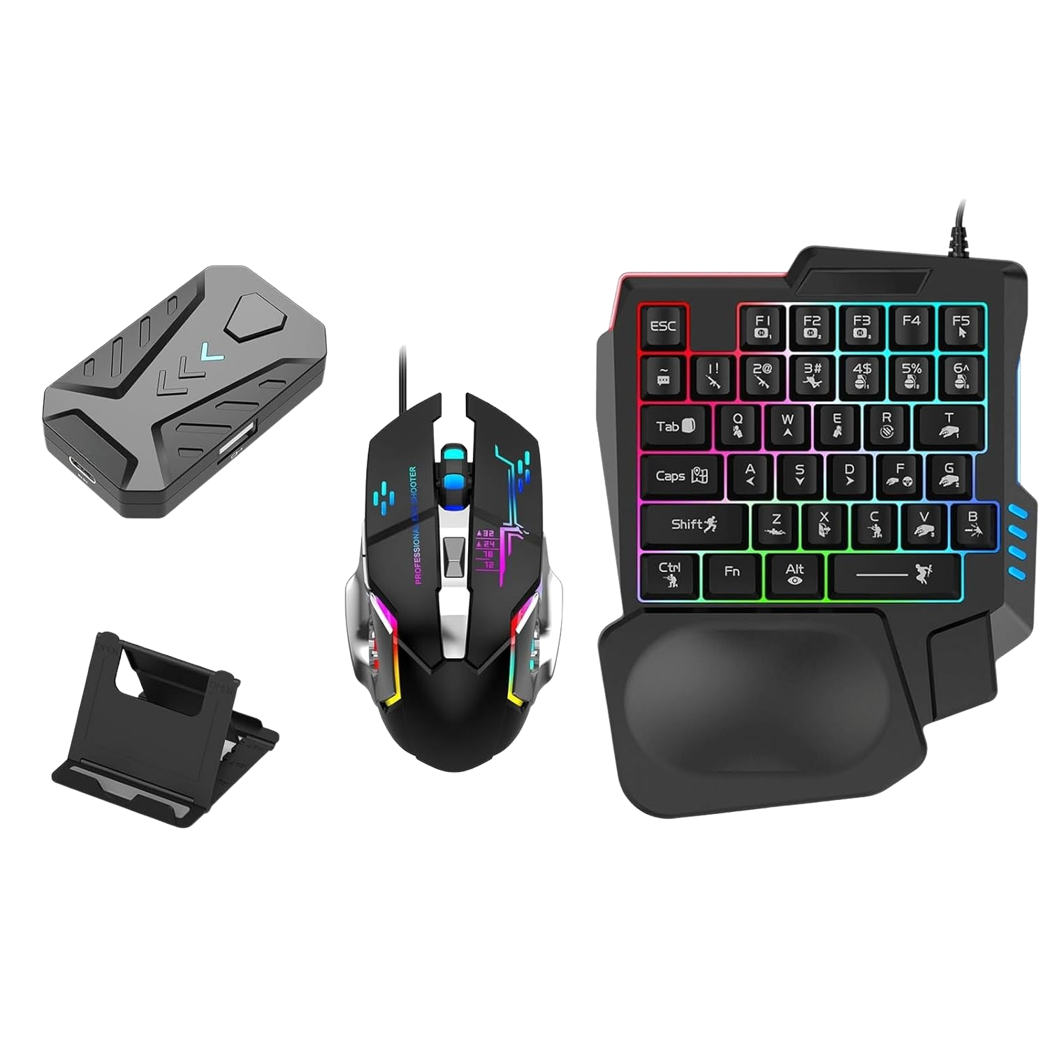 One-Handed Gaming Keyboard & Mouse Combo